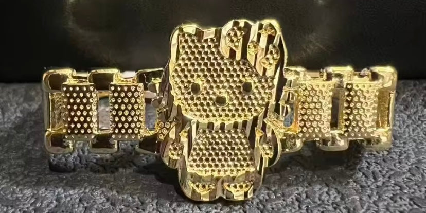 Kitty body two finger ring