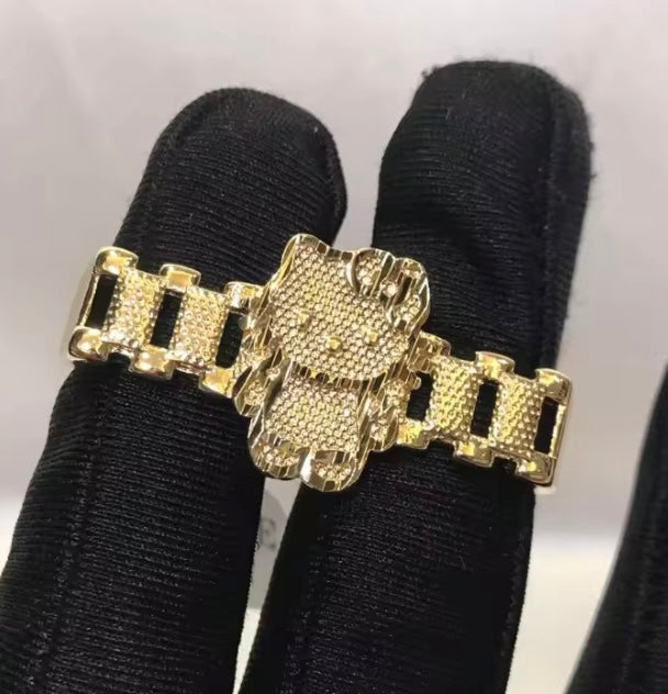 Kitty body two finger ring