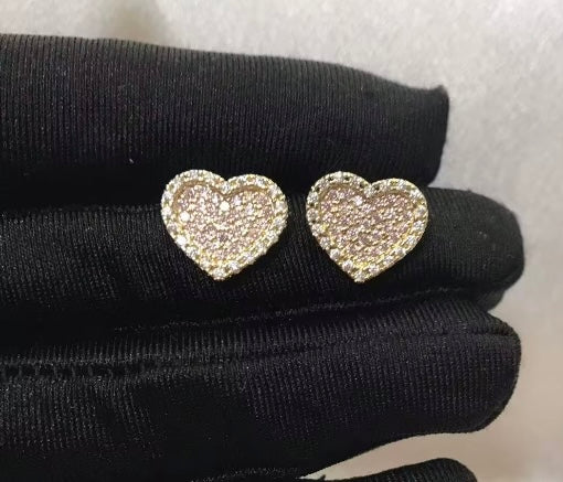 Boujie heart earrings