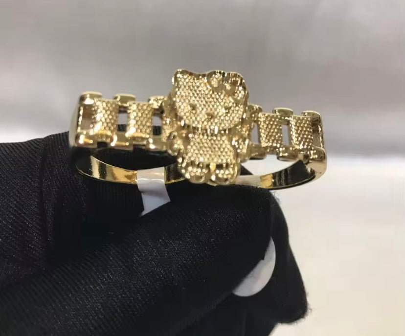 Kitty body two finger ring