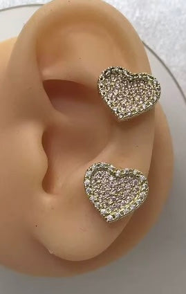 Boujie heart earrings