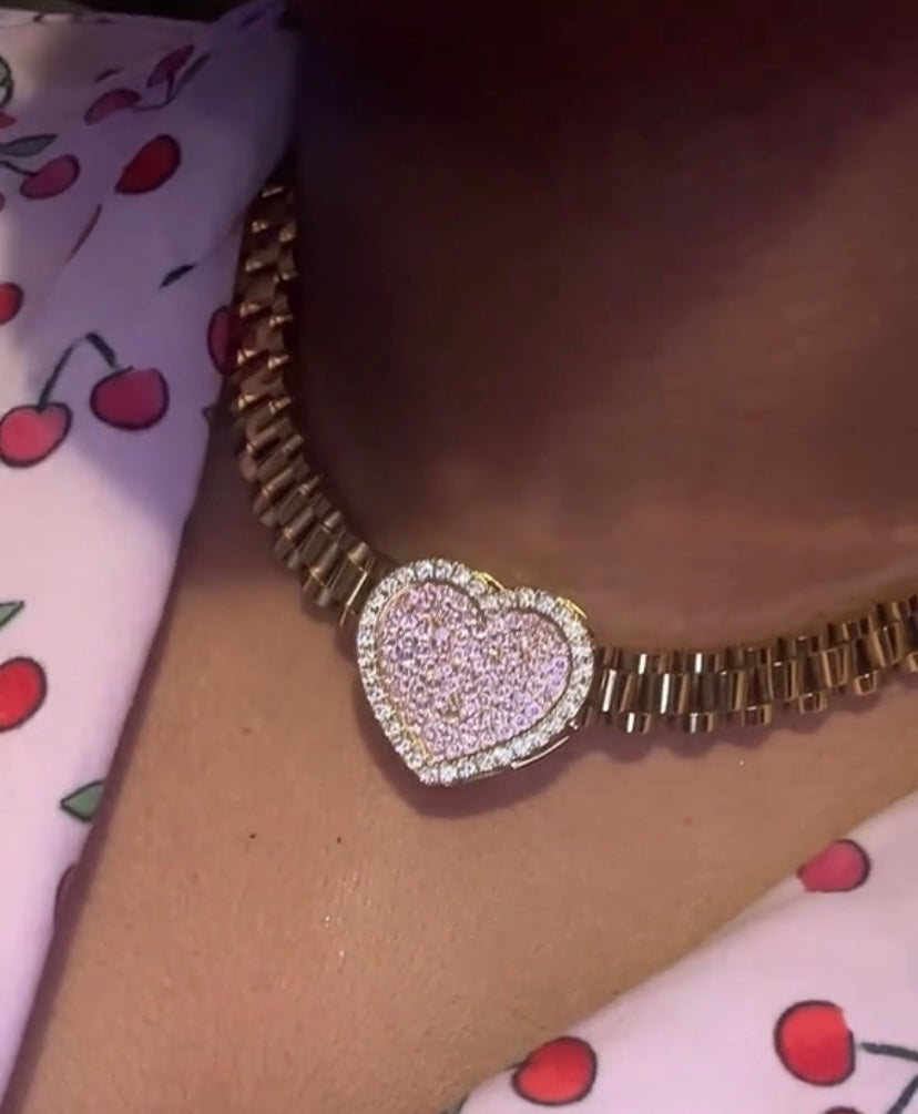 Diva heart baddie chain