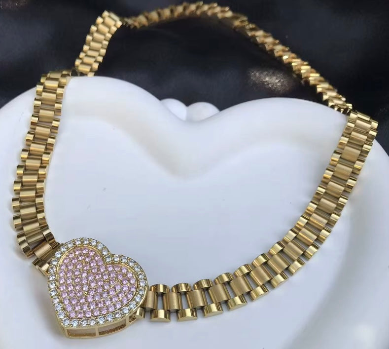 Diva heart baddie chain